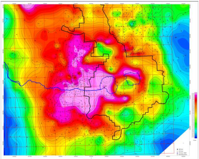 Complete Bouguer gravity anomaly map of Newberry Volcano, Oregon